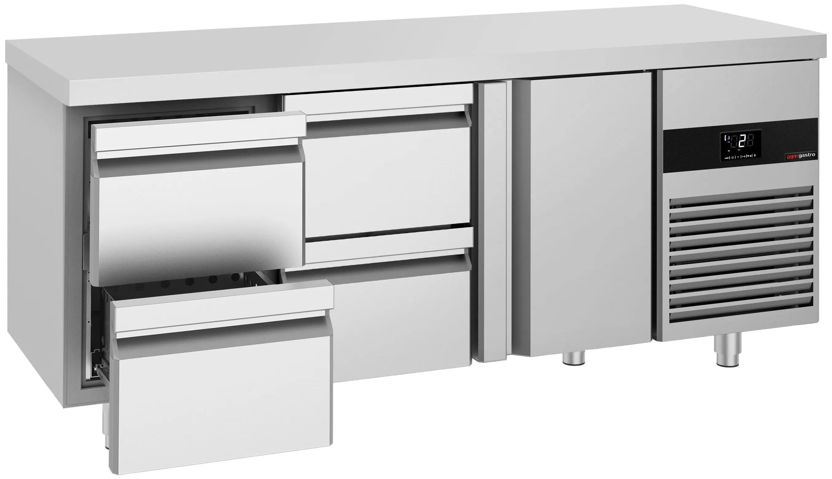 Холодильный стол GGM Gastro KTF187NDT4S-EF (Inox) - 2