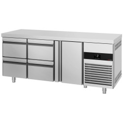 Холодильный стол GGM Gastro KTF187NDT4S-EF (Inox) Thumb