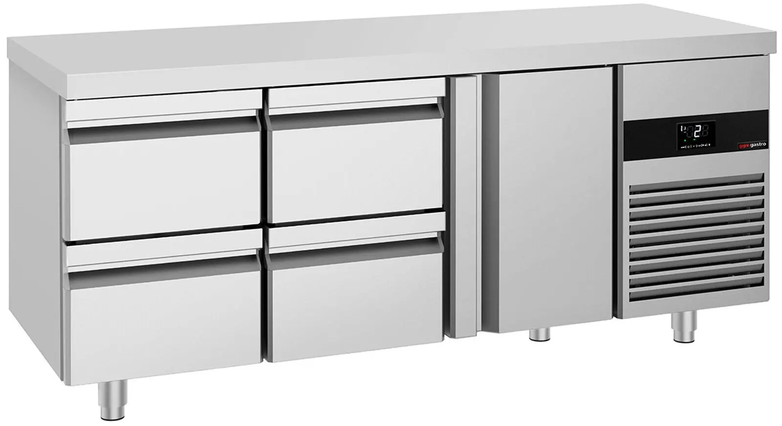Холодильный стол GGM Gastro KTF187NDT4S-EF (Inox)