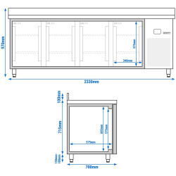 Холодильный стол GGM Gastro KTF227AND-EF#4G (Inox) Thumb