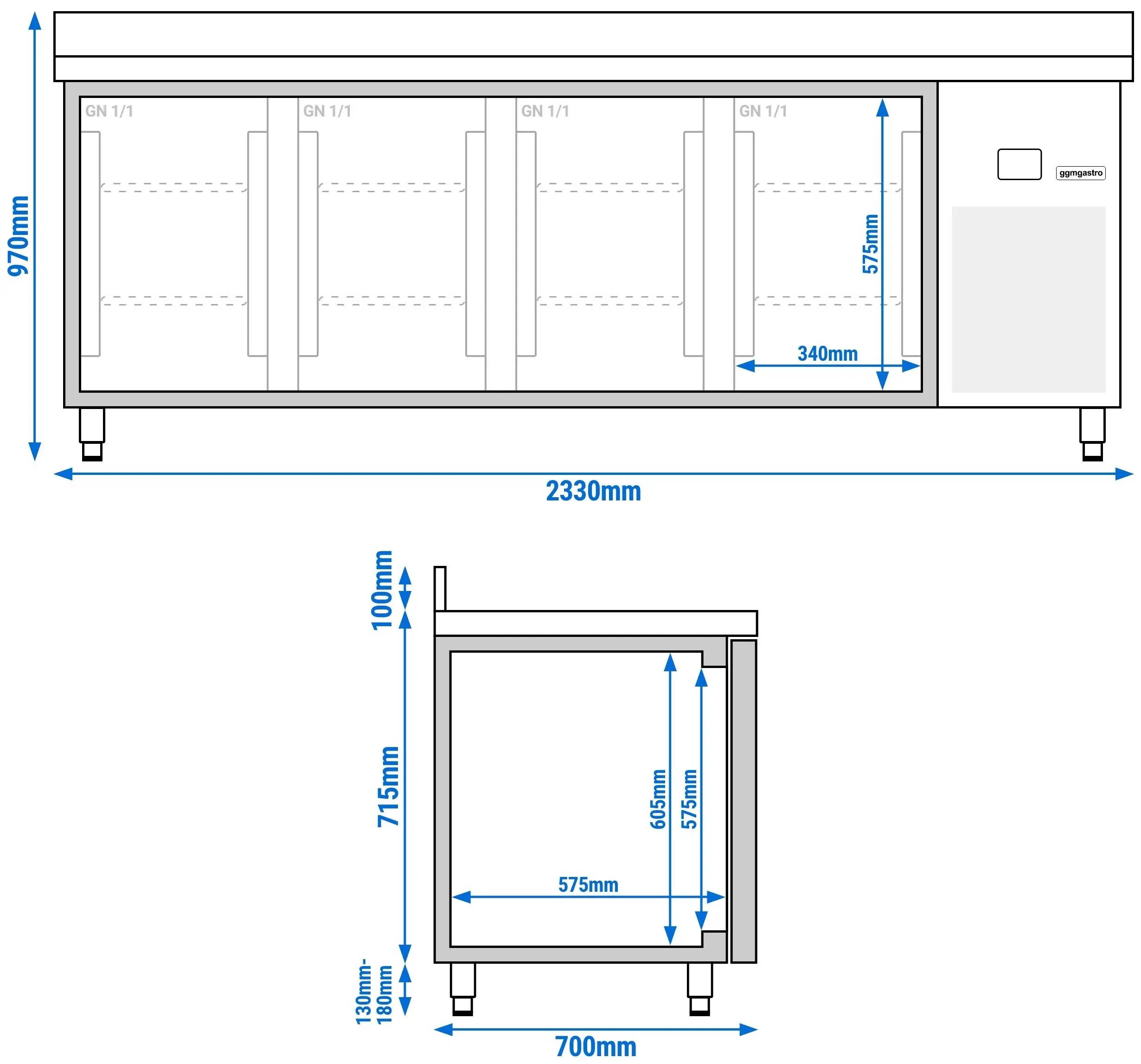 Холодильный стол GGM Gastro KTF227AND-EF#4G (Inox) - 8