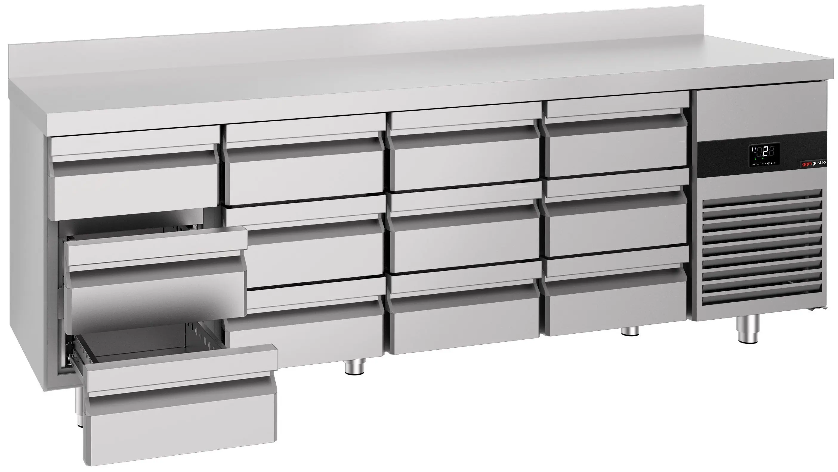 Холодильный стол GGM Gastro KTF227AND12S-EF (Inox) - 2