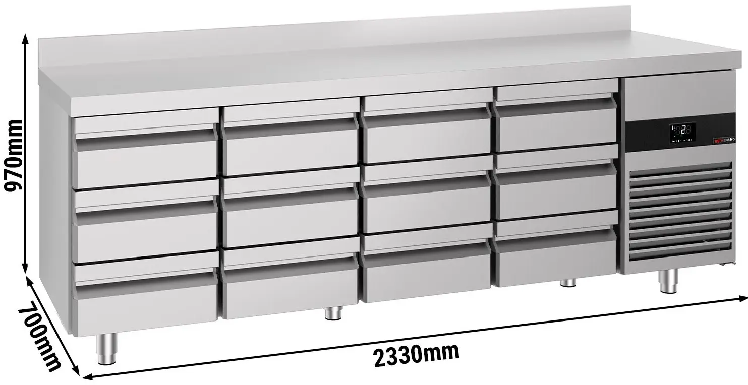 Холодильный стол GGM Gastro KTF227AND12S-EF (Inox) - 7