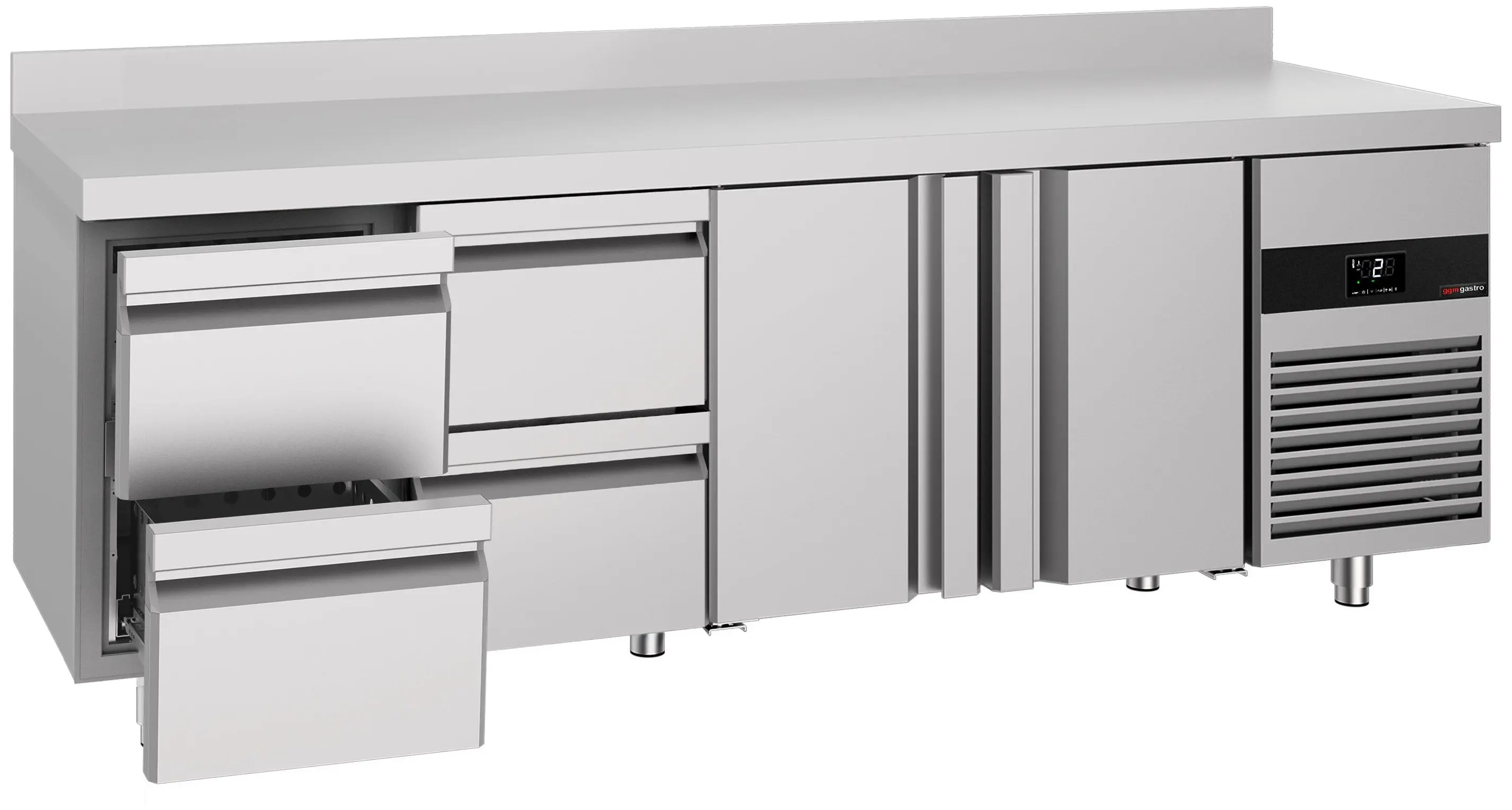 Холодильный стол GGM Gastro KTF227AND2T4S-EF (Inox) - 2
