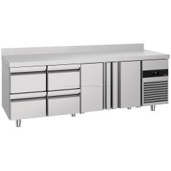 Masa frigorifica GGM Gastro KTF227AND2T4S-EF (Inox)