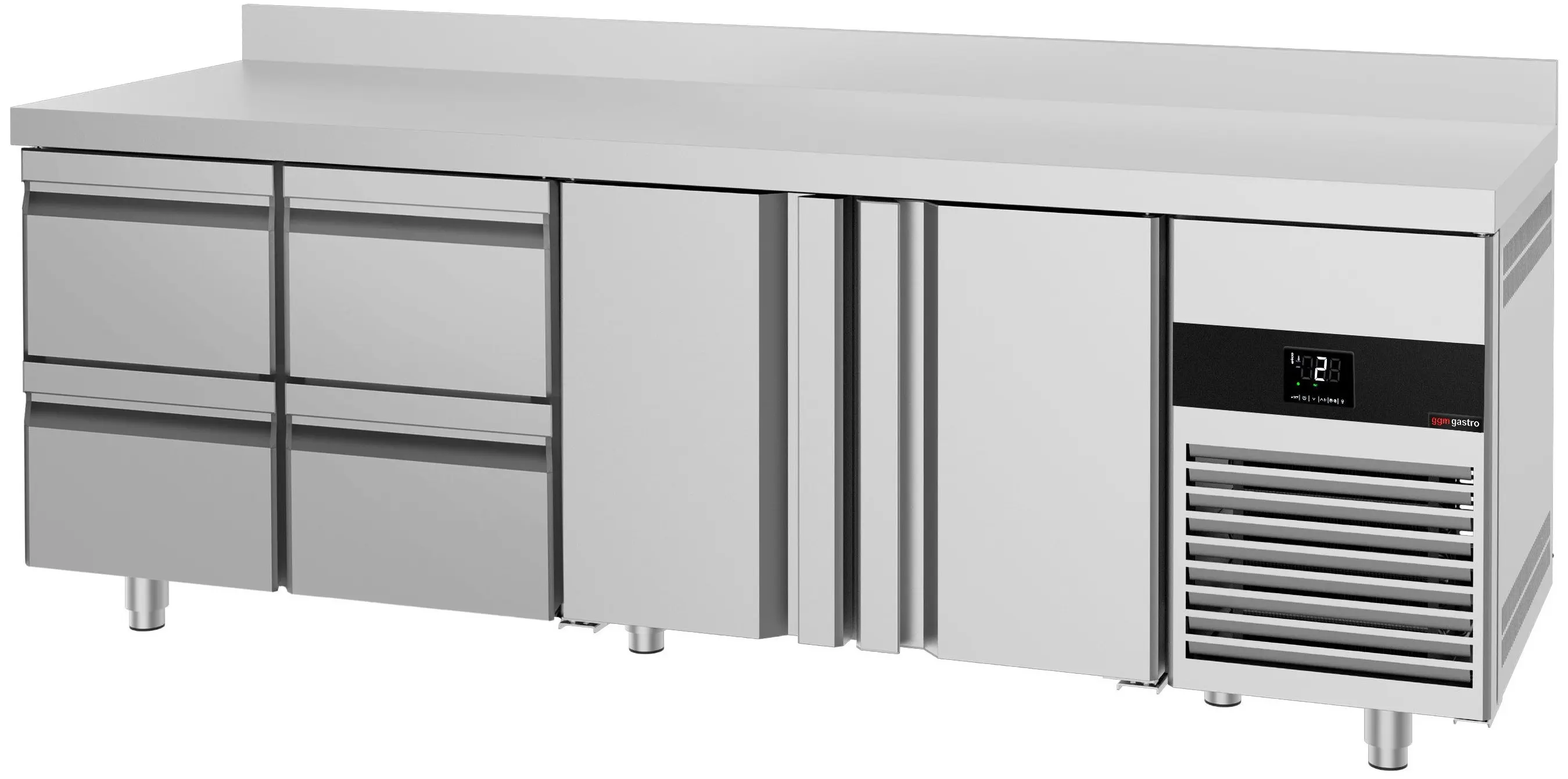 Холодильный стол GGM Gastro KTF227AND2T4S-EF (Inox) - 4