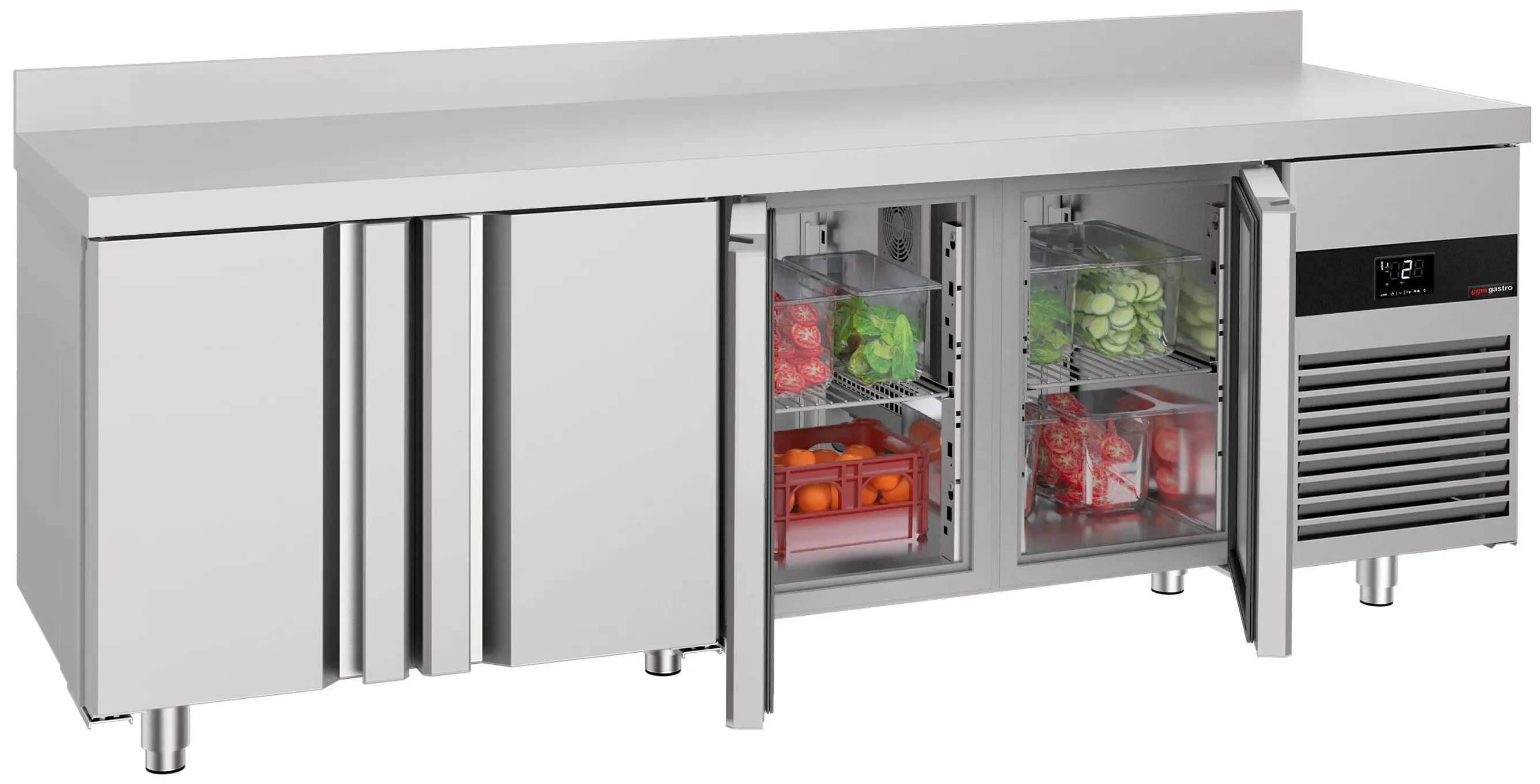 Холодильный стол GGM Gastro KTF227AND4T-EF (Inox) - 3