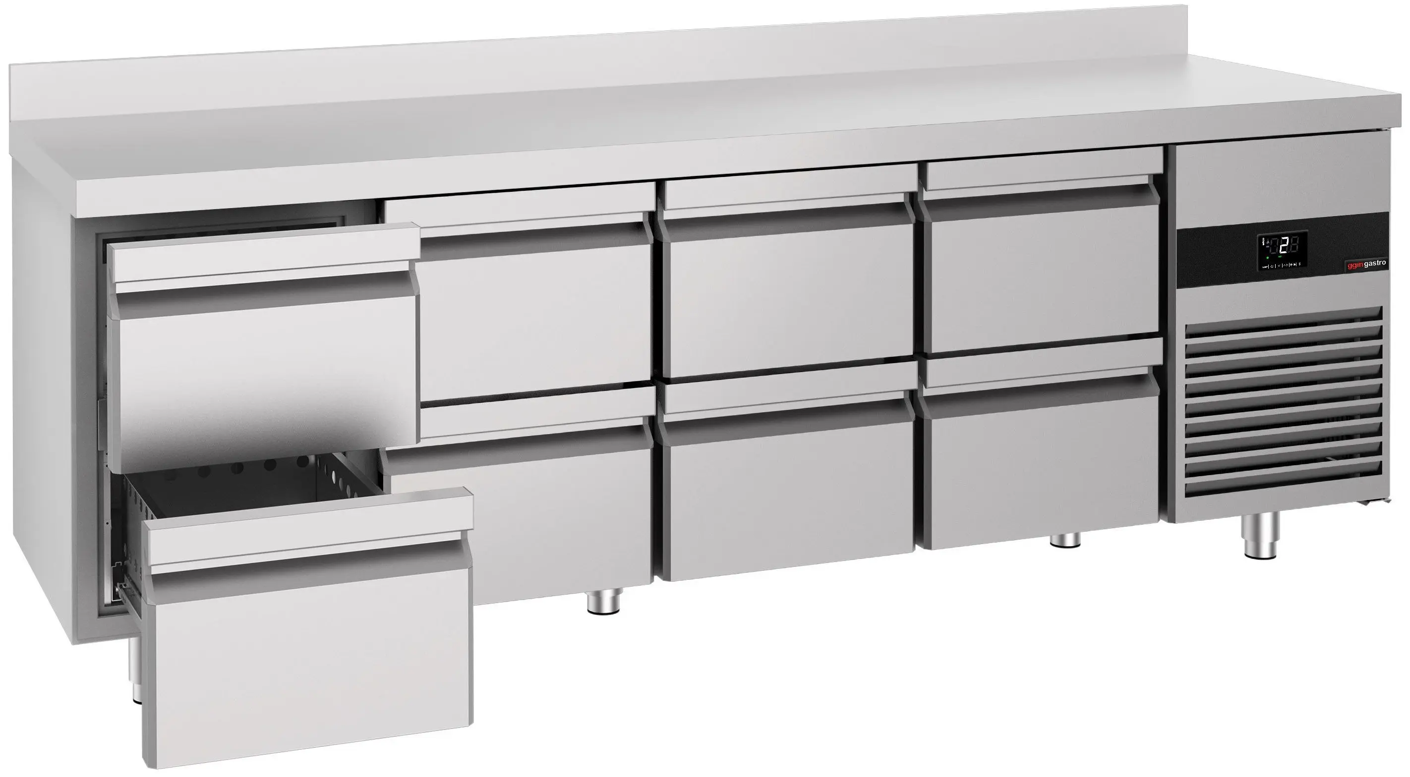 Masa frigorifica GGM Gastro KTF227AND8S-EF (Inox) - 2