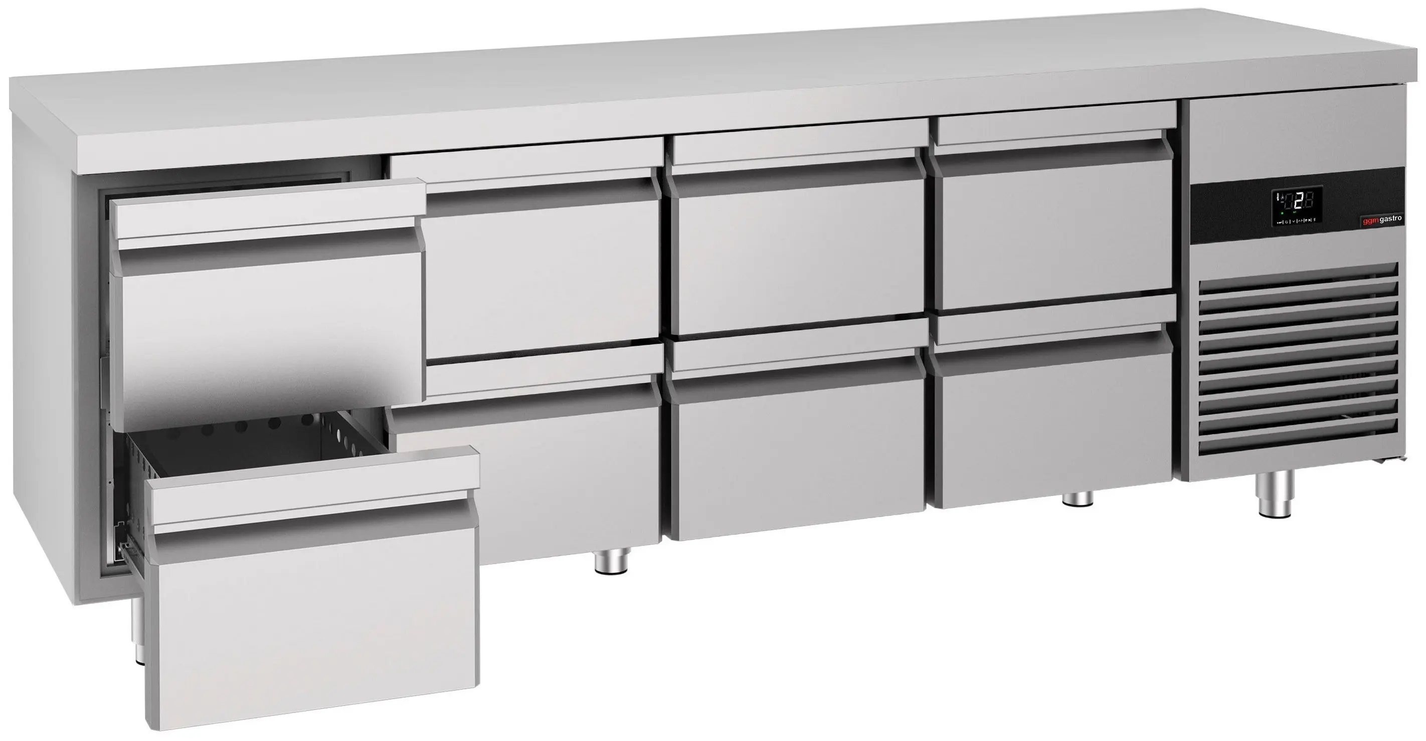 Холодильный стол GGM Gastro KTF227ND8S-EF (Inox) - 2