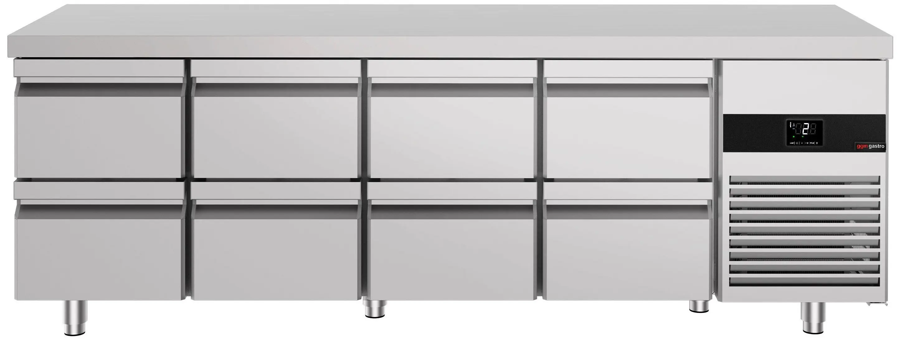 Холодильный стол GGM Gastro KTF227ND8S-EF (Inox) - 3