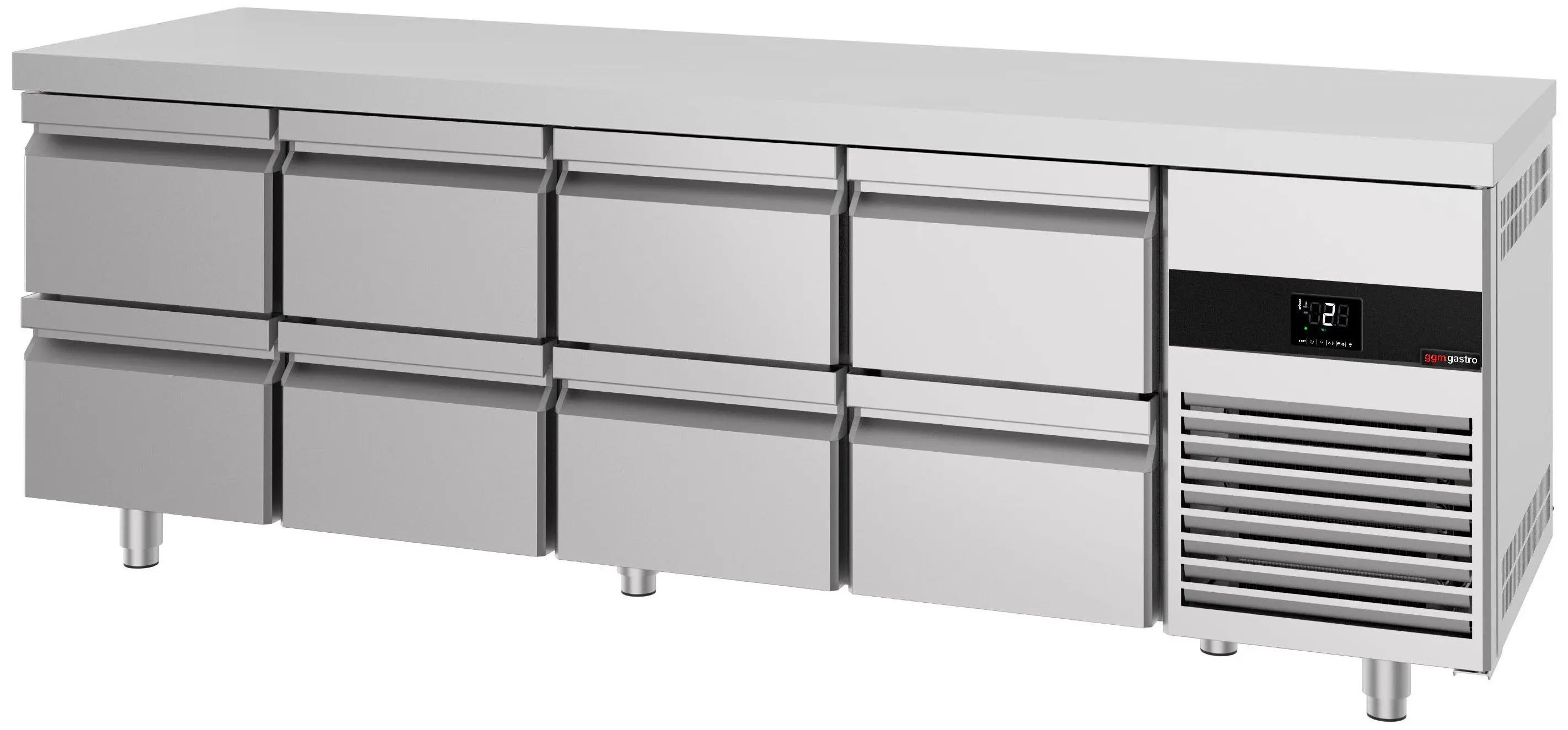 Холодильный стол GGM Gastro KTF227ND8S-EF (Inox) - 4