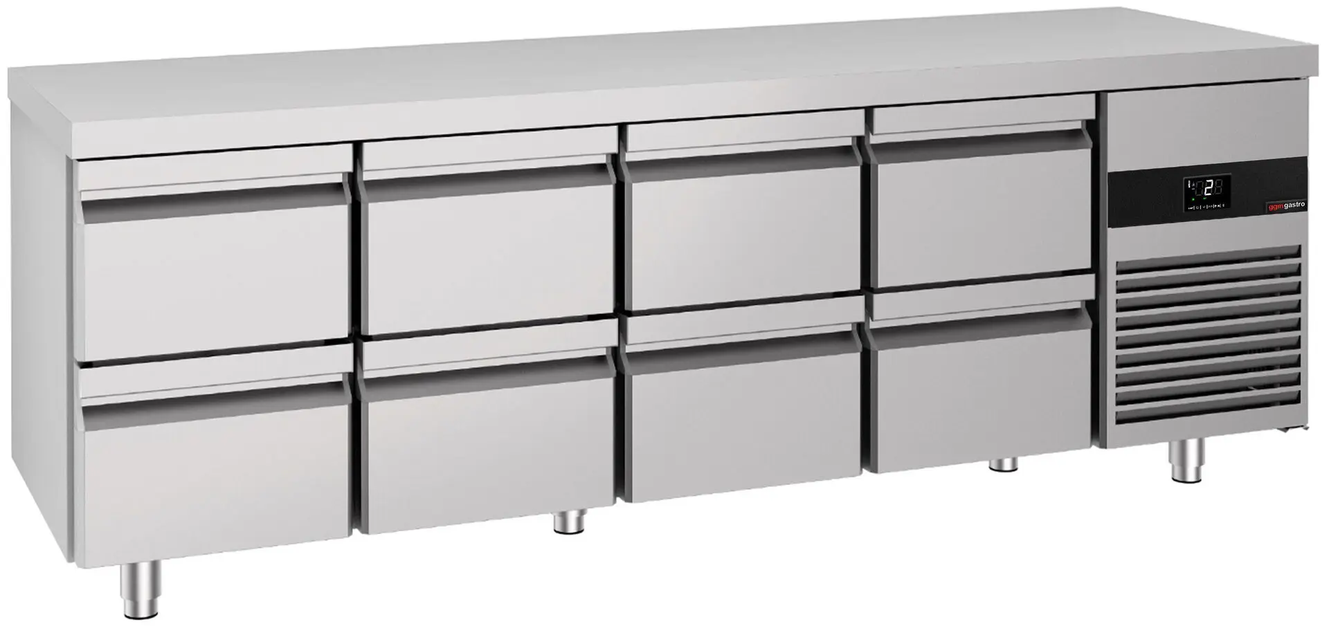 Холодильный стол GGM Gastro KTF227ND8S-EF (Inox)