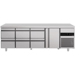 Masa frigorifica GGM Gastro KTF227NDT6S-EF (Inox) Thumb