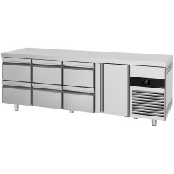 Masa frigorifica GGM Gastro KTF227NDT6S-EF (Inox) Thumb
