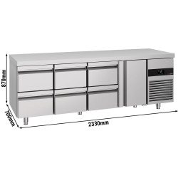 Masa frigorifica GGM Gastro KTF227NDT6S-EF (Inox) Thumb