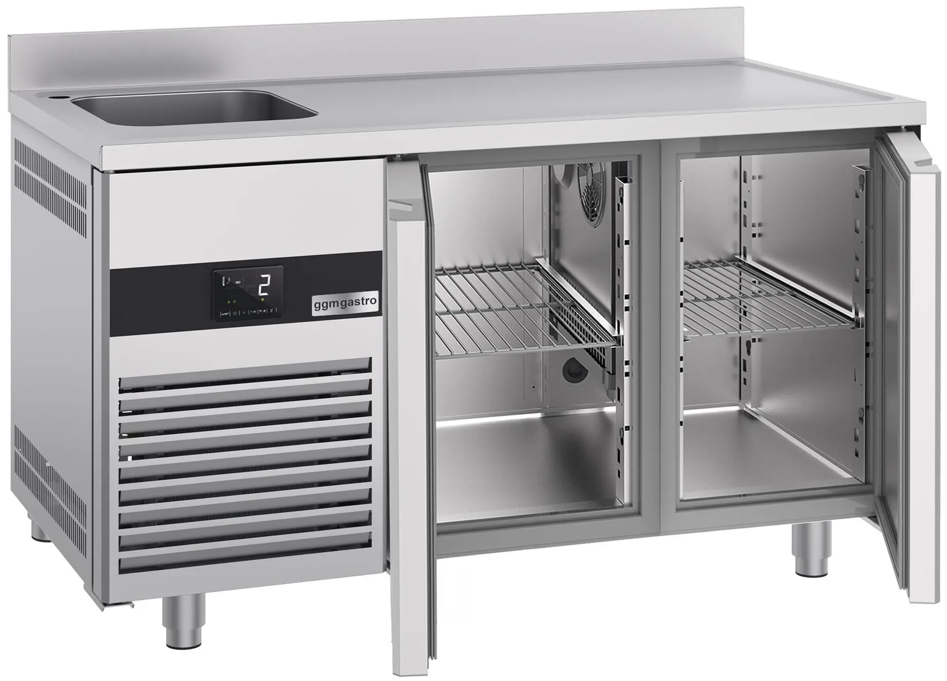 Холодильный стол GGM Gastro KTF270BAL-EF (Inox) - 2