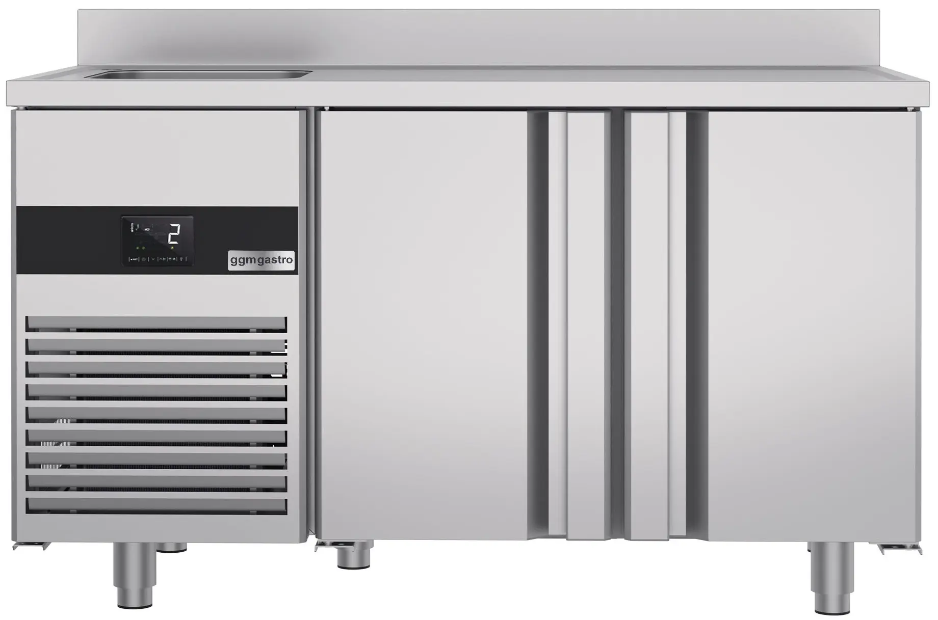 Холодильный стол GGM Gastro KTF270BAL-EF (Inox) - 3
