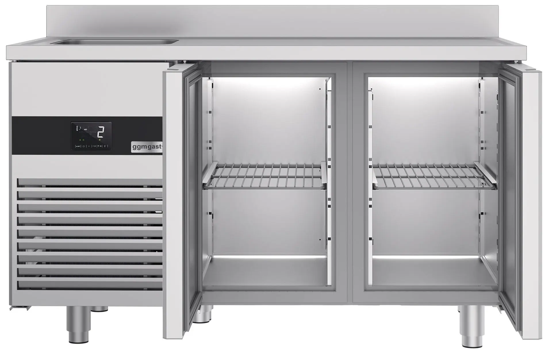 Холодильный стол GGM Gastro KTF270BAL-EF (Inox) - 4