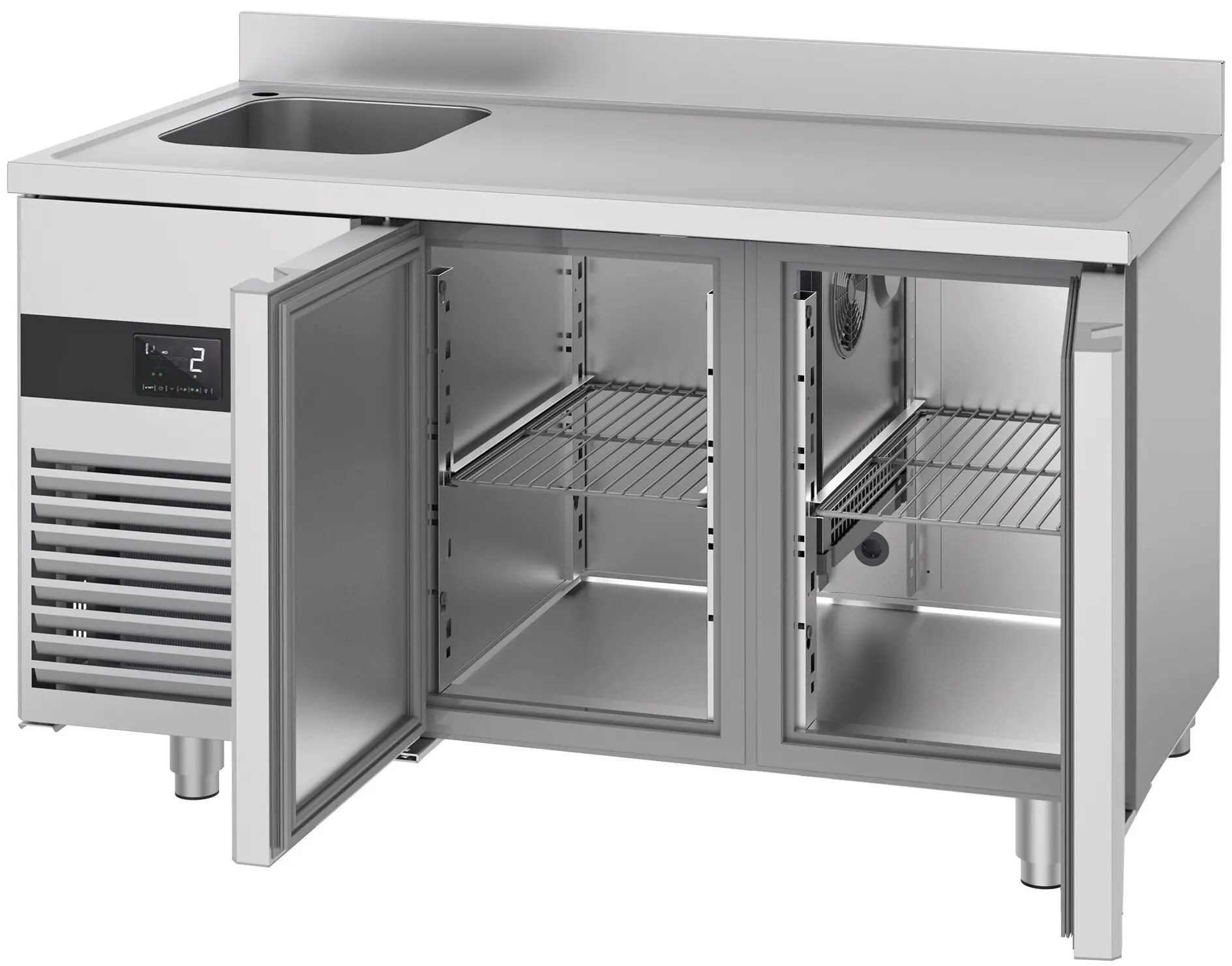 Холодильный стол GGM Gastro KTF270BAL-EF (Inox) - 6
