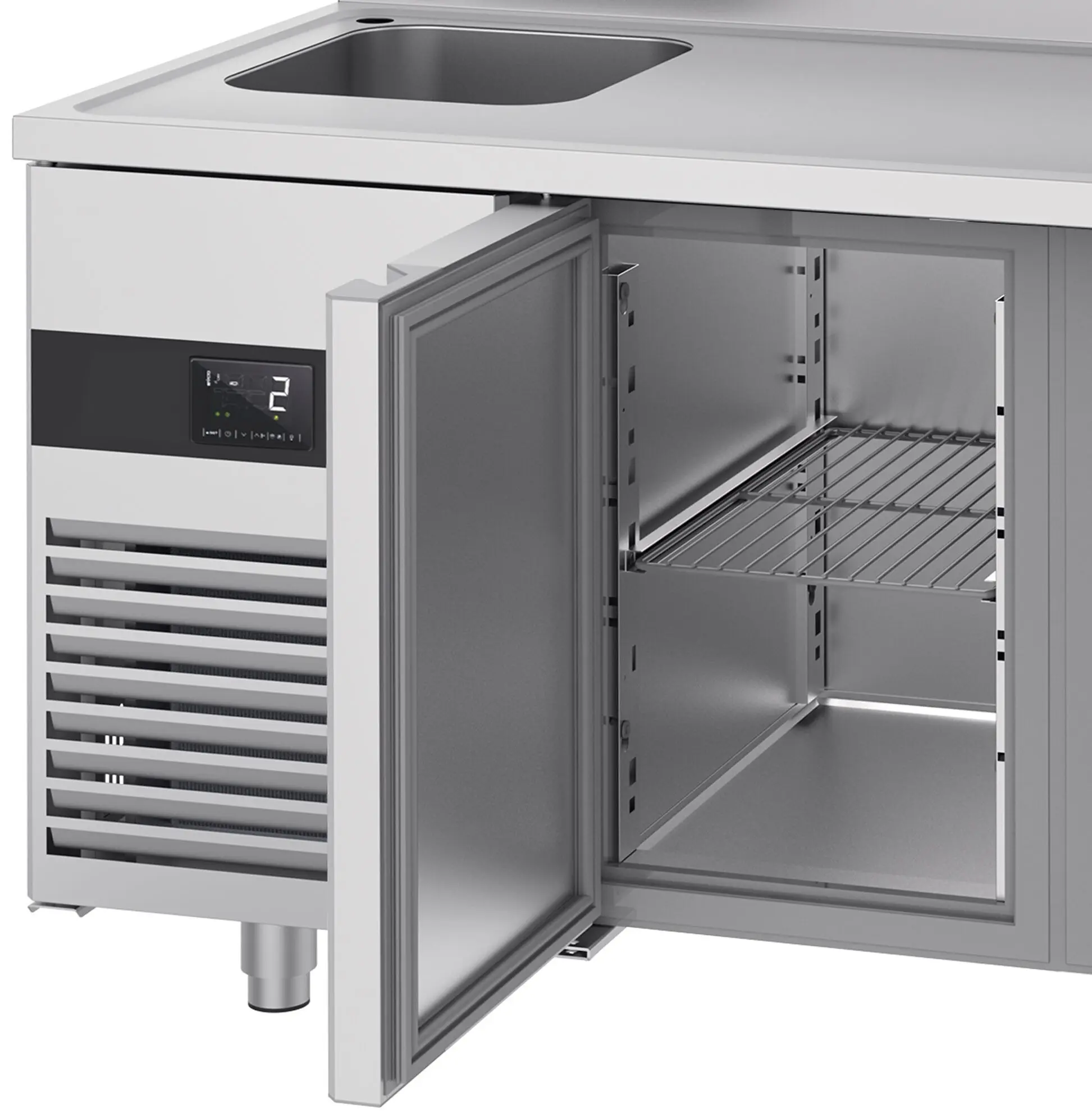 Холодильный стол GGM Gastro KTF270BAL-EF (Inox) - 10