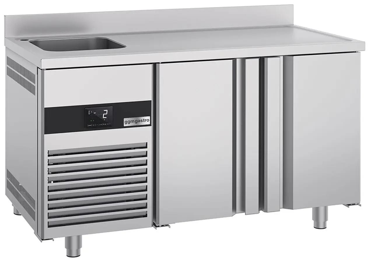Холодильный стол GGM Gastro KTF270BAL-EF (Inox)