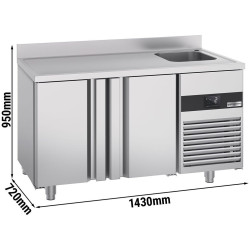 Masa frigorifica GGM Gastro KTF270BAR-EF (Inox) Thumb