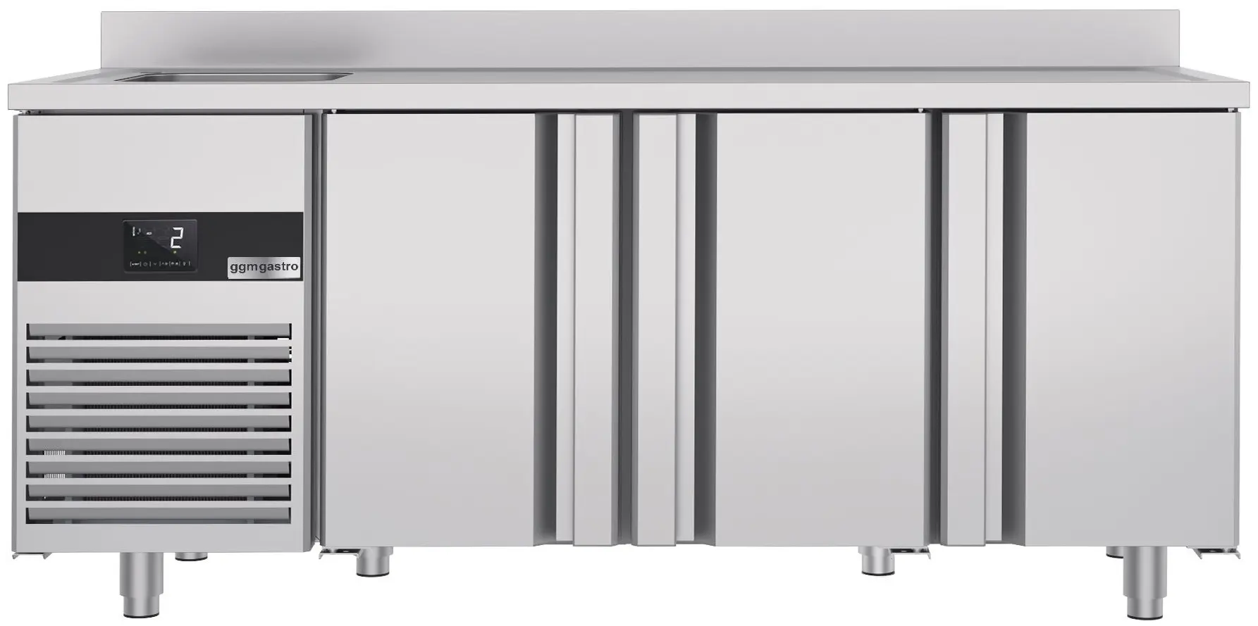 Холодильный стол GGM Gastro KTF420BAL-EF (Inox) - 3