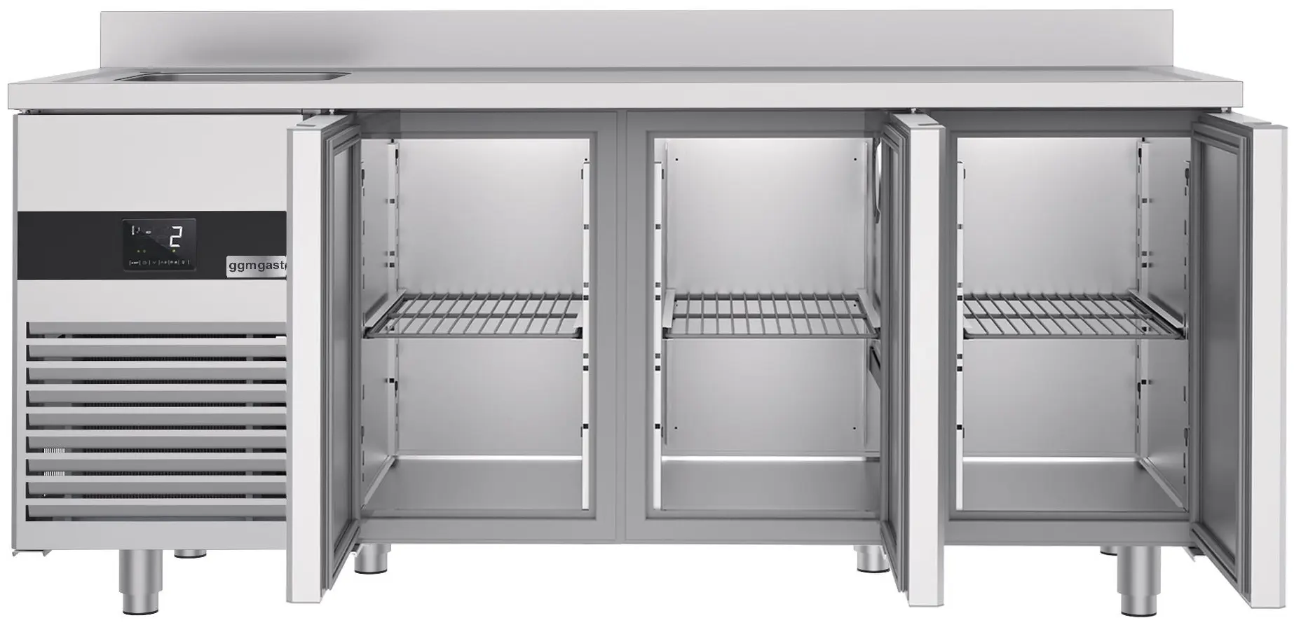 Холодильный стол GGM Gastro KTF420BAL-EF (Inox) - 4