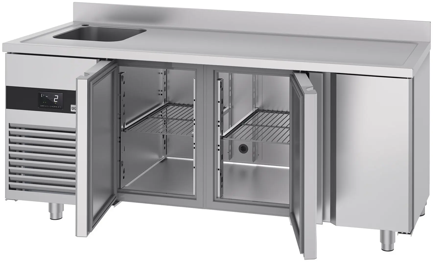 Холодильный стол GGM Gastro KTF420BAL-EF (Inox) - 6