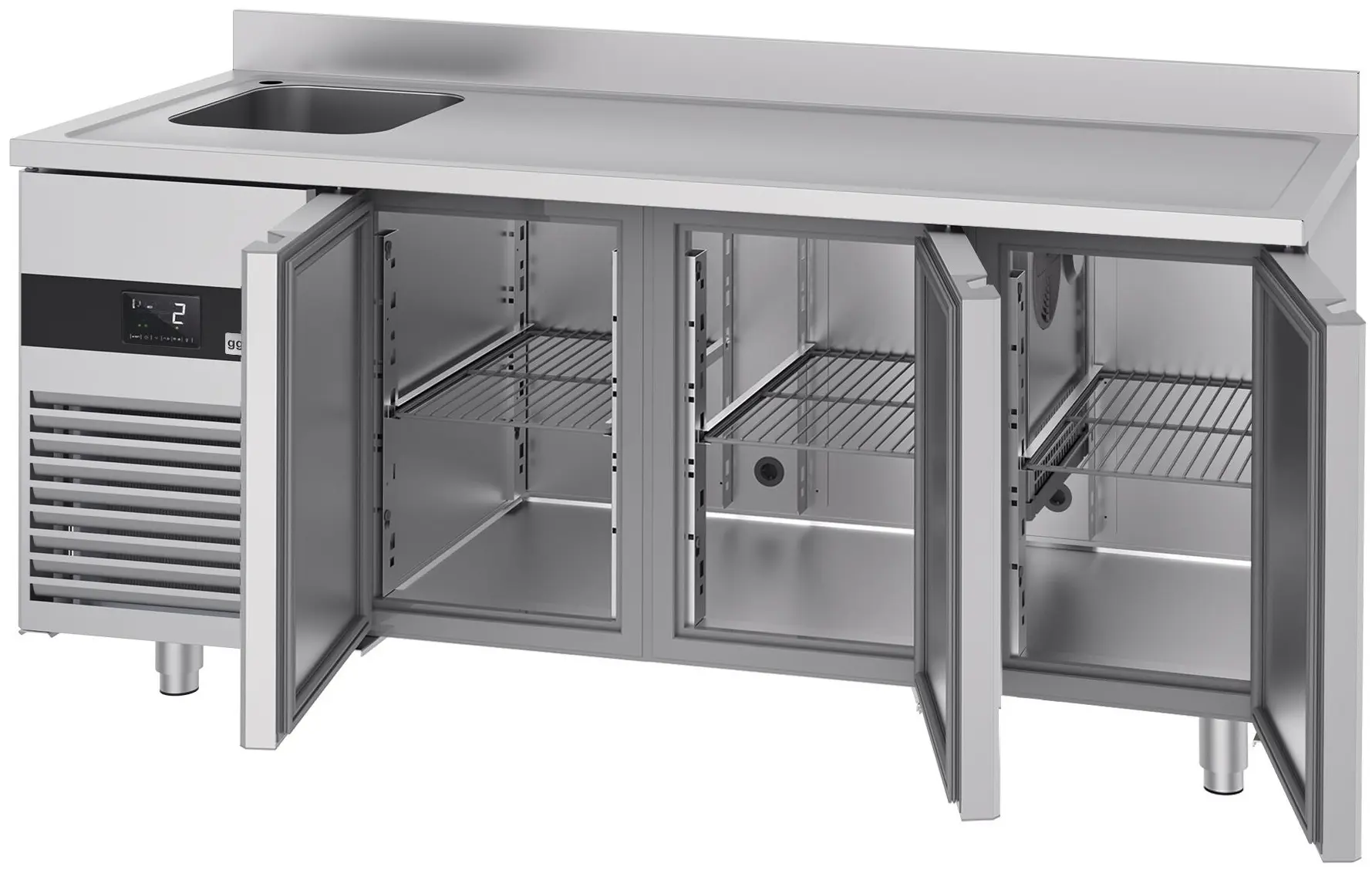 Холодильный стол GGM Gastro KTF420BAL-EF (Inox) - 7