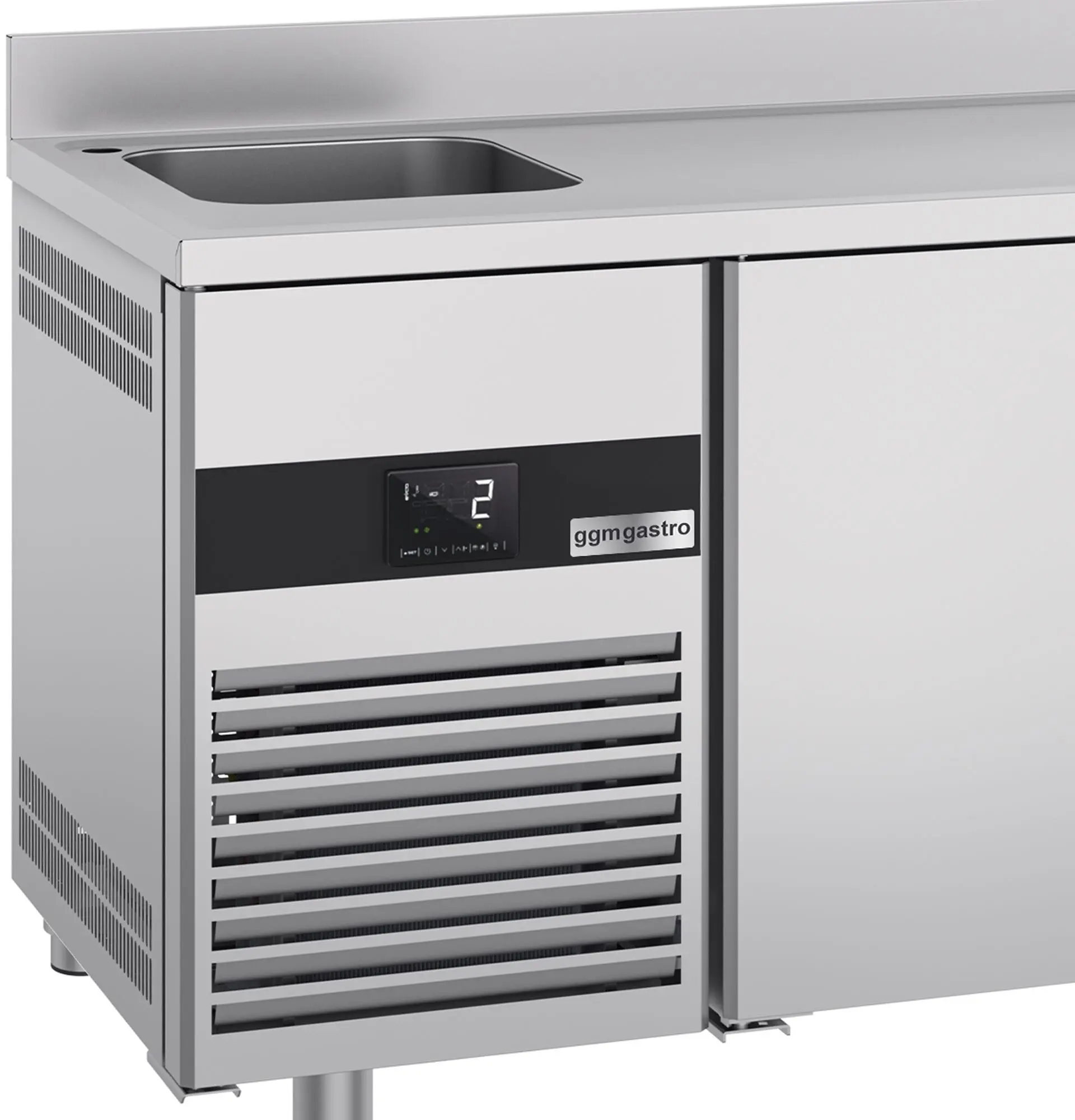 Холодильный стол GGM Gastro KTF420BAL-EF (Inox) - 9