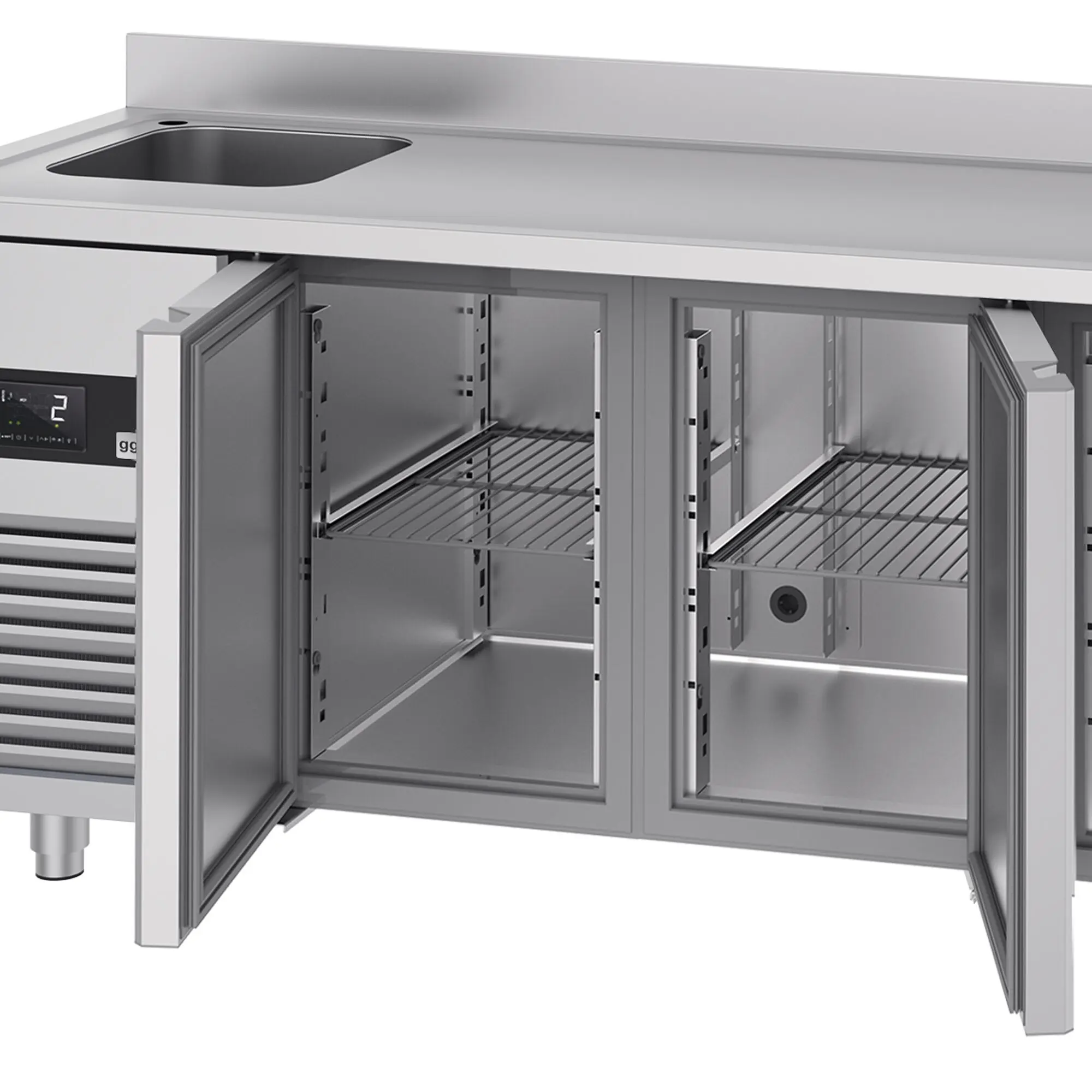 Холодильный стол GGM Gastro KTF420BAL-EF (Inox) - 10