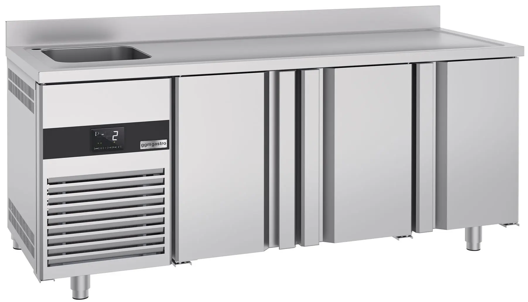 Холодильный стол GGM Gastro KTF420BAL-EF (Inox)