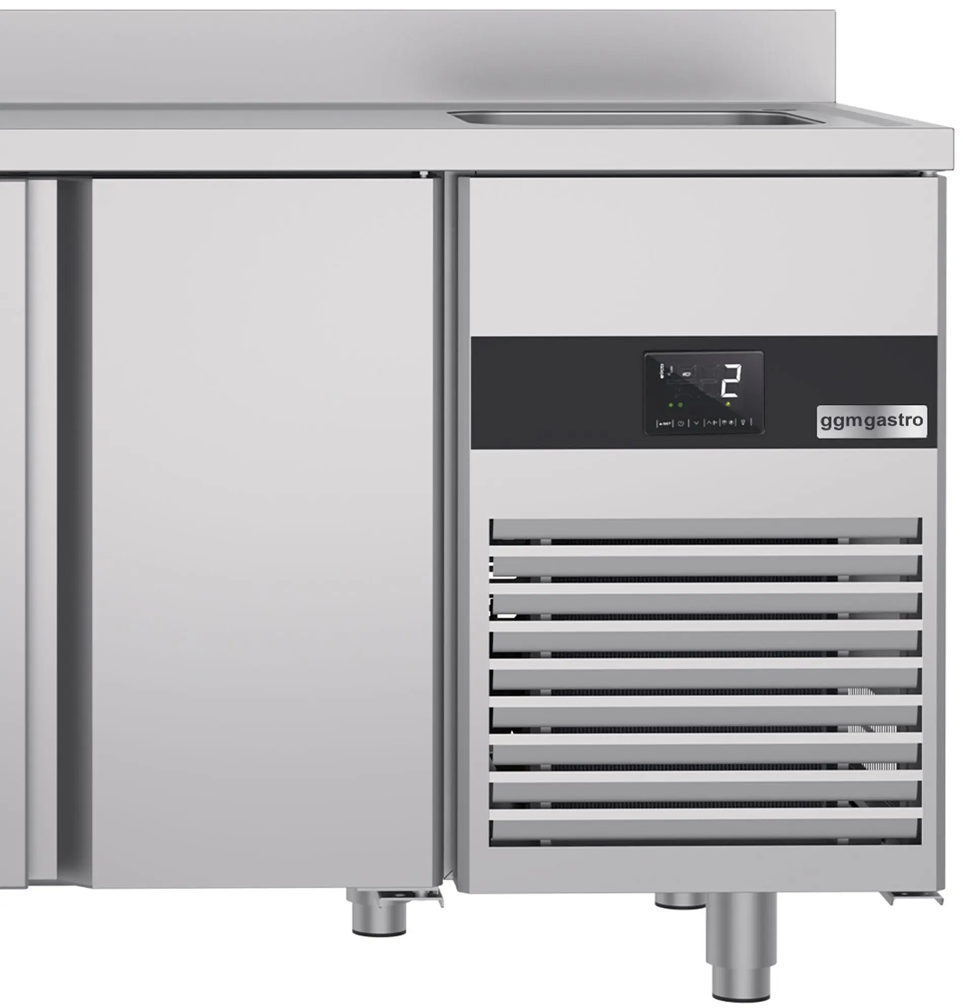 Холодильный стол GGM Gastro KTF420BAR-EF (Inox) - 11