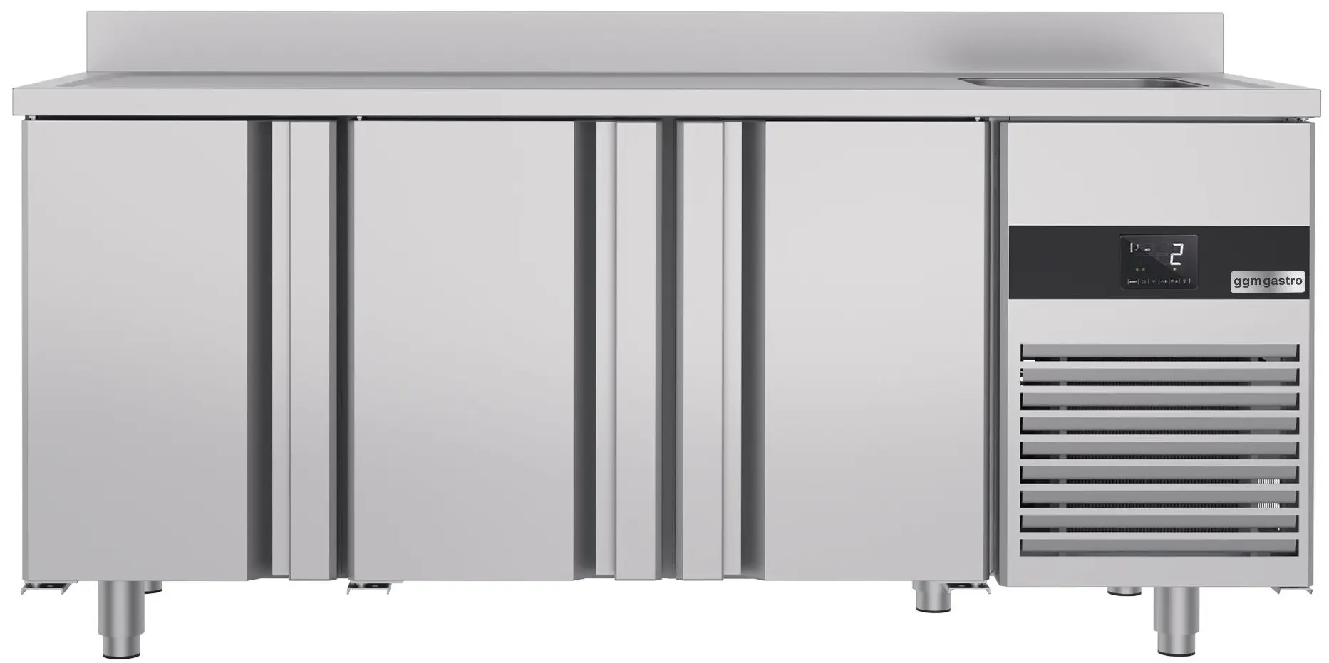 Холодильный стол GGM Gastro KTF420BAR-EF (Inox) - 3