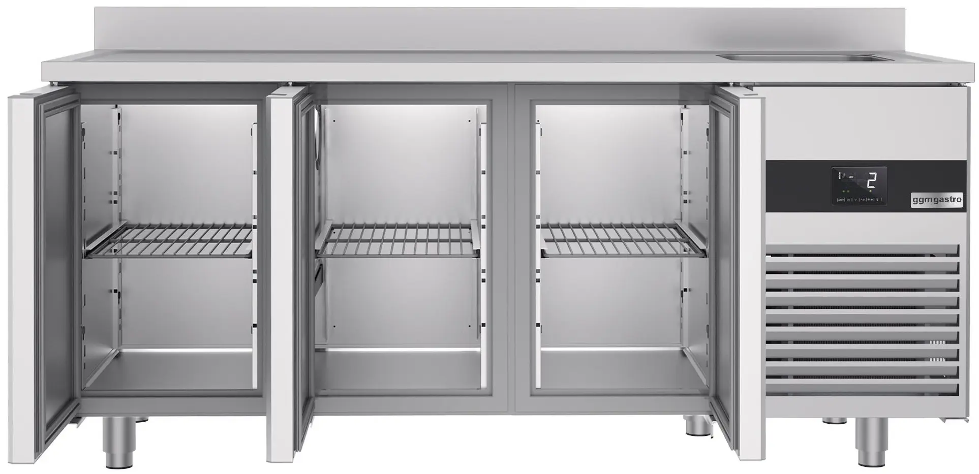 Холодильный стол GGM Gastro KTF420BAR-EF (Inox) - 4