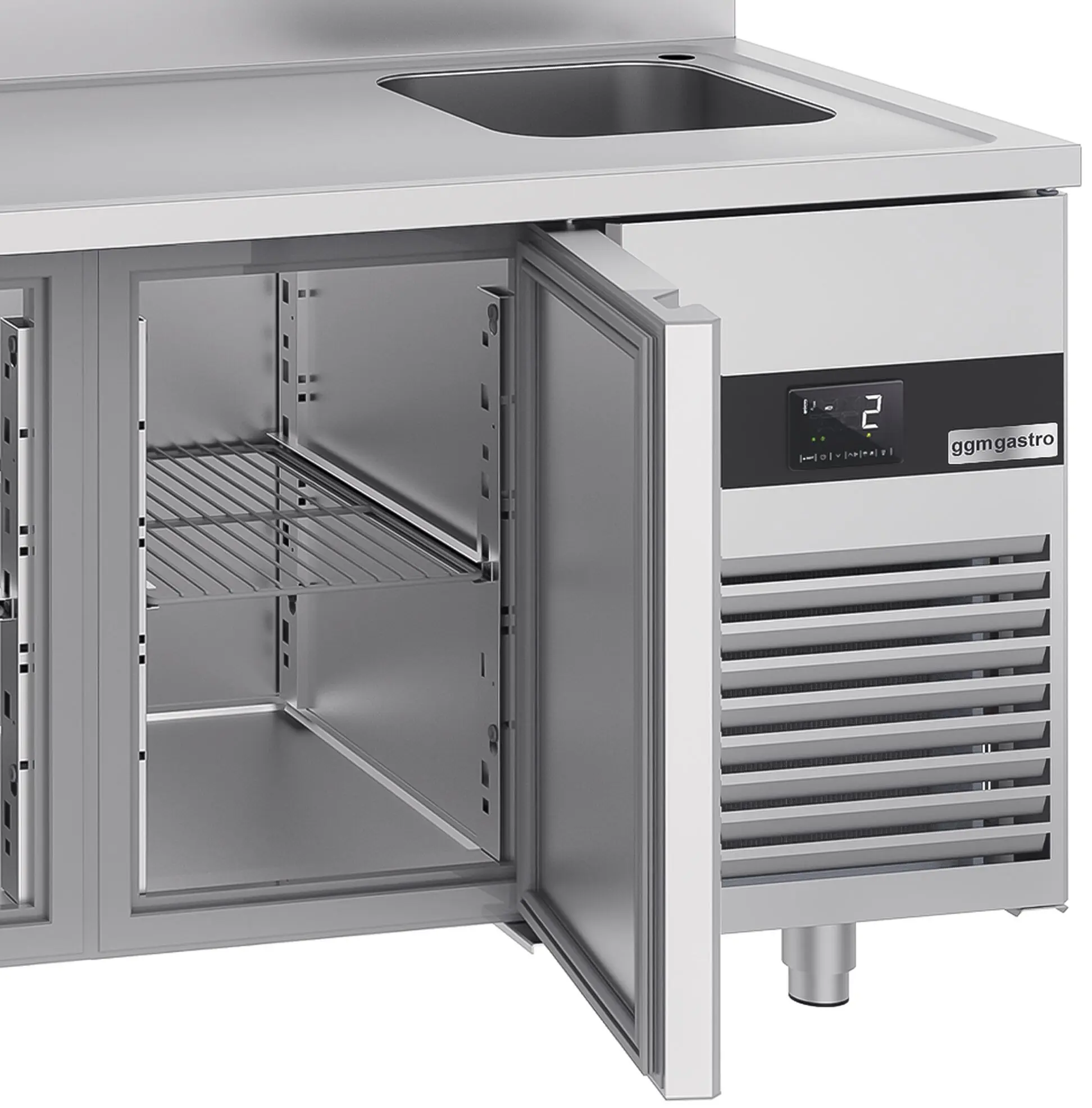 Холодильный стол GGM Gastro KTF420BAR-EF (Inox) - 7