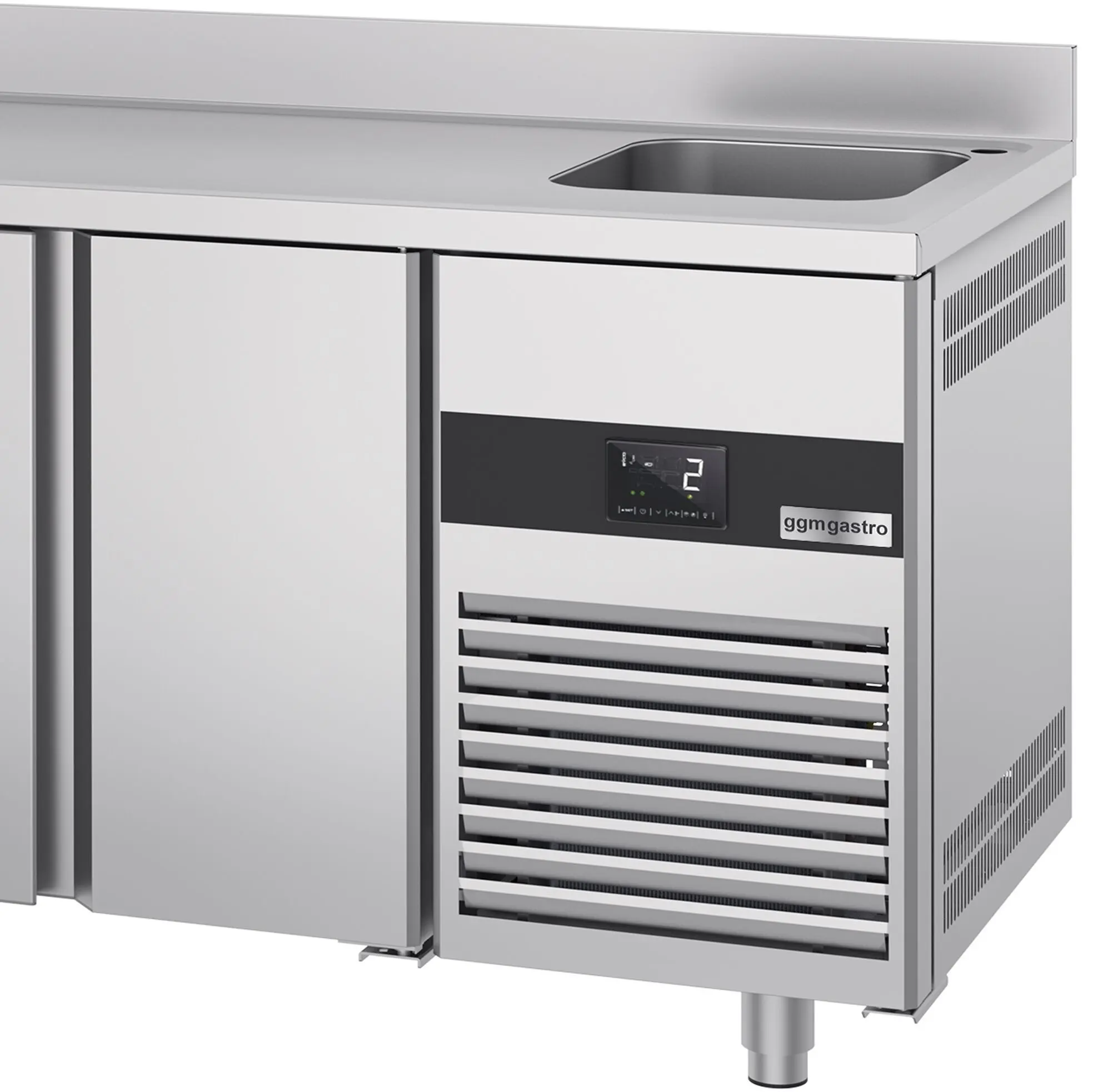 Холодильный стол GGM Gastro KTF420BAR-EF (Inox) - 9