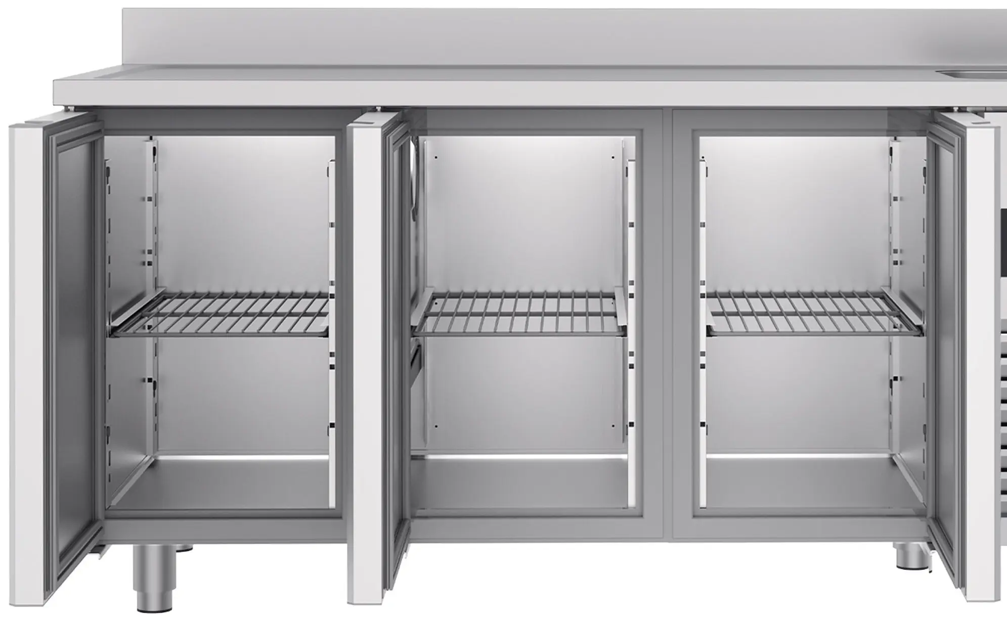Холодильный стол GGM Gastro KTF420BAR-EF (Inox) - 10