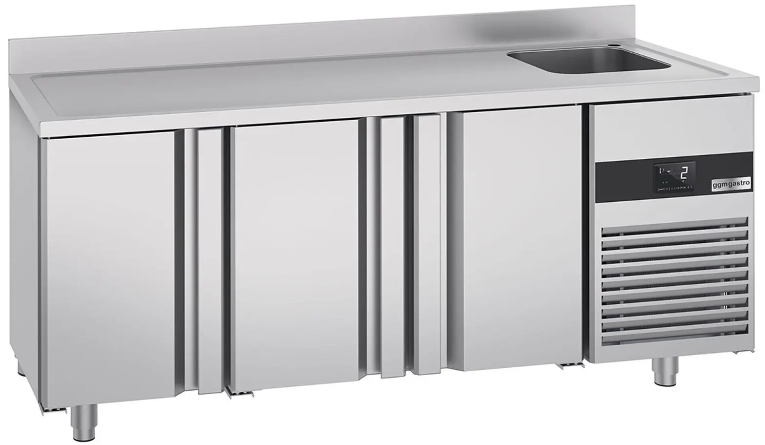 Холодильный стол GGM Gastro KTF420BAR-EF (Inox)