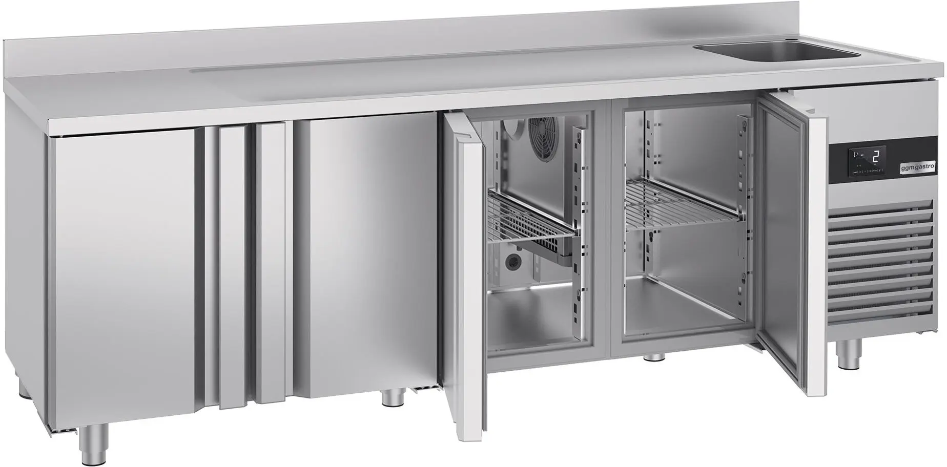 Холодильный стол GGM Gastro KTF540BAR-EF (Inox) - 2