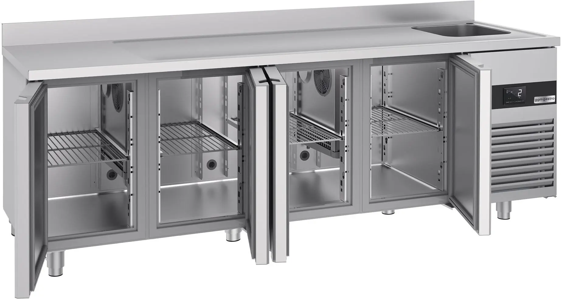Холодильный стол GGM Gastro KTF540BAR-EF (Inox) - 3