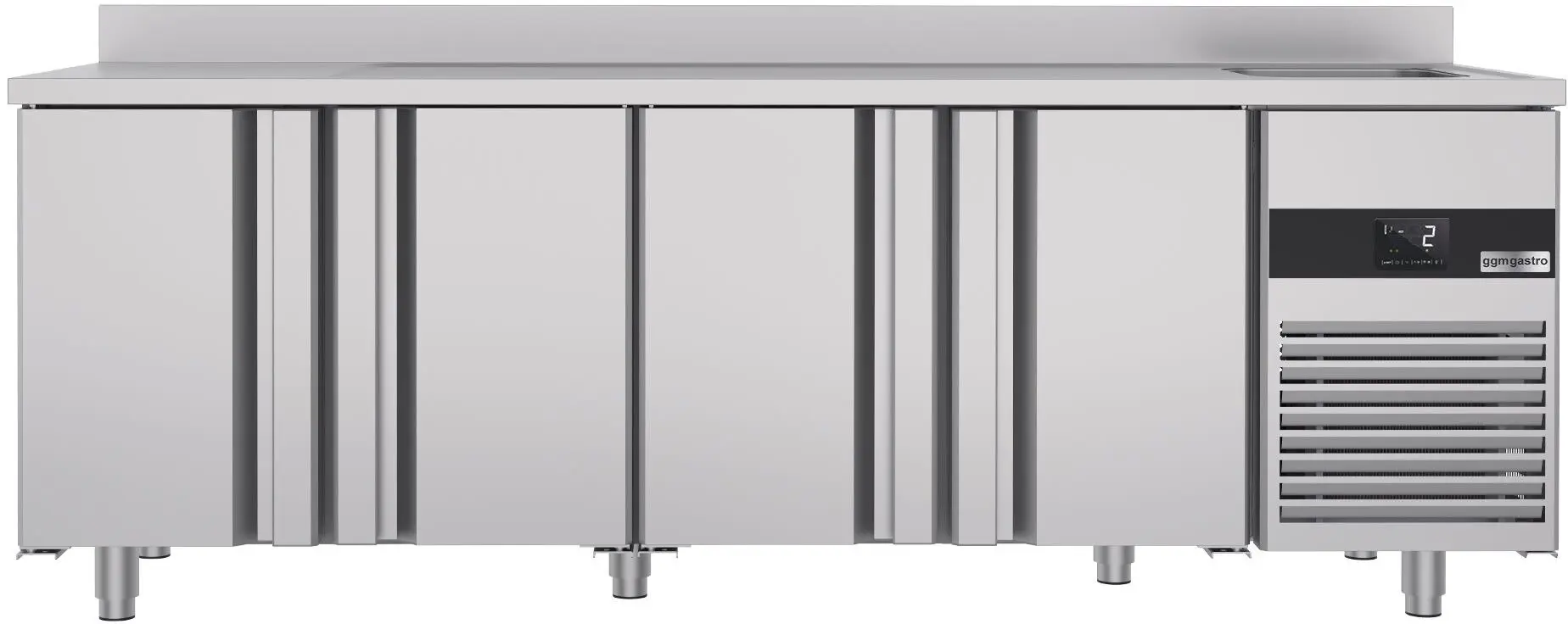 Холодильный стол GGM Gastro KTF540BAR-EF (Inox) - 4