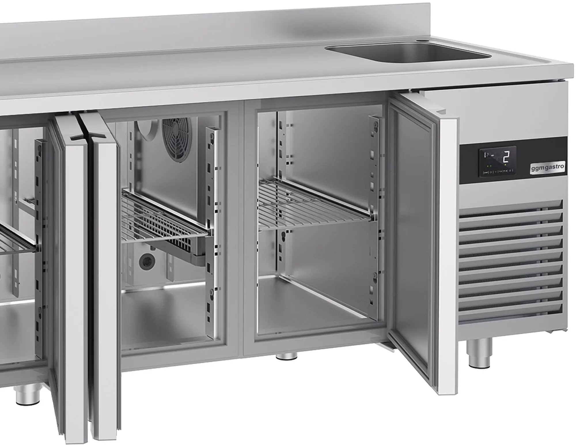 Холодильный стол GGM Gastro KTF540BAR-EF (Inox) - 8