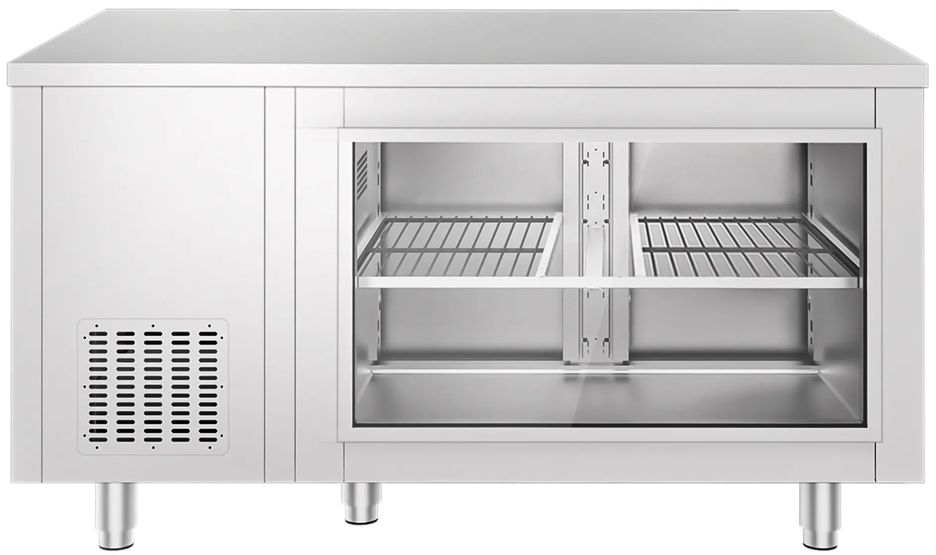 Холодильный стол GGM Gastro KTGFF147D (Inox) - 2