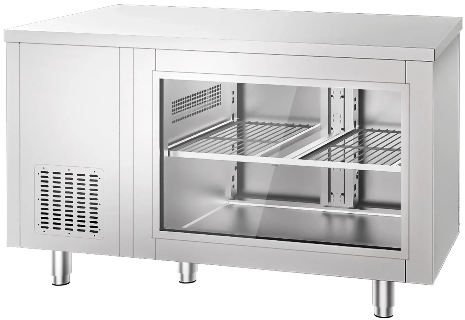 Холодильный стол GGM Gastro KTGFF147D (Inox) - 3