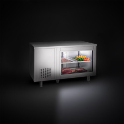 Холодильный стол GGM Gastro KTGFF147D (Inox) Thumb