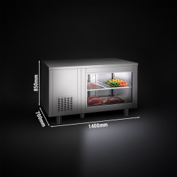 Холодильный стол GGM Gastro KTGFF147D (Inox) Thumb