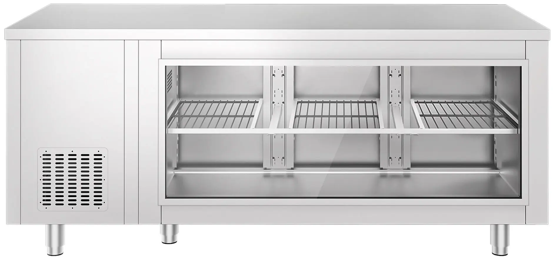 Холодильный стол GGM Gastro KTGFF187D (Inox) - 2