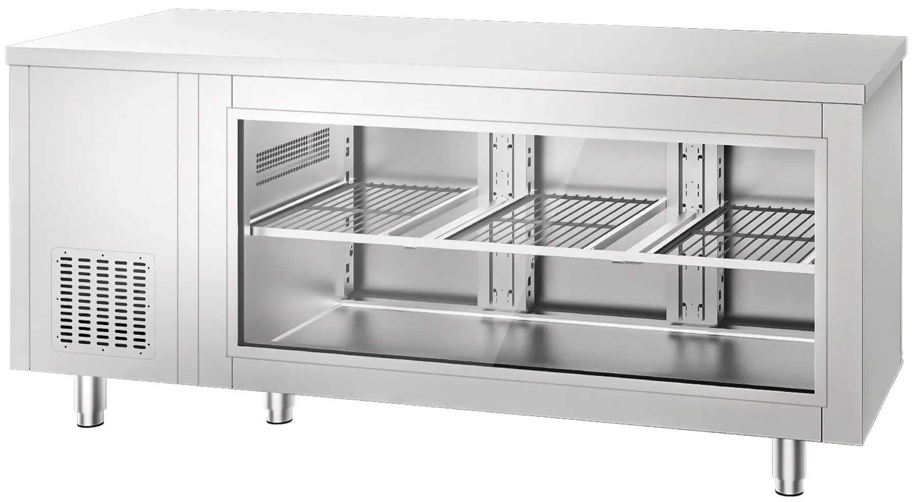Холодильный стол GGM Gastro KTGFF187D (Inox) - 3